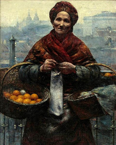 Aleksander Gierymski Jewish woman selling oranges France oil painting art